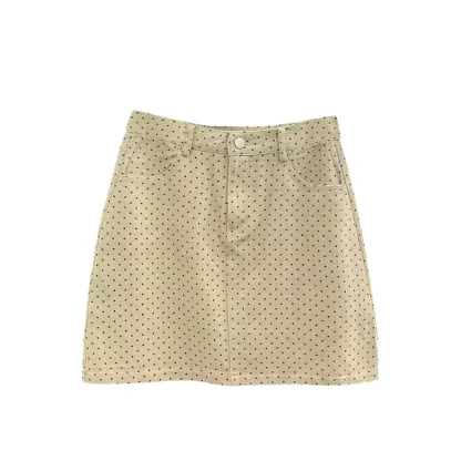 Mini Polka Dot Denim Skirts - Image 6