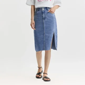 Midi Denim Skirts