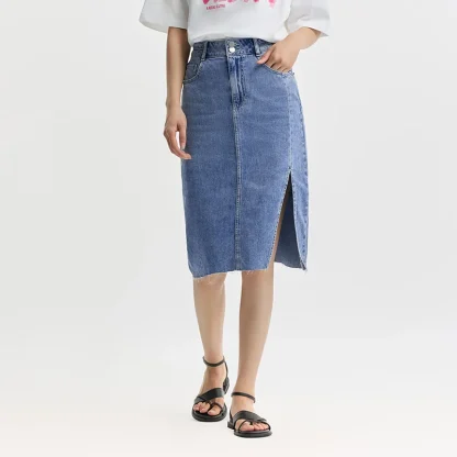 Midi Denim Skirts