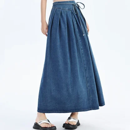High-waist Maxi Denim Skirt - Image 4