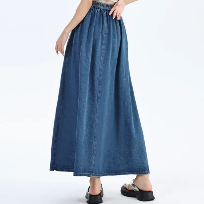 High-waist Maxi Denim Skirt - Image 6