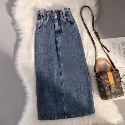 Mid-length Casual Denim Skirt - Image 3