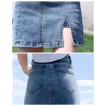 High-waist Mini Denim Skirt - Image 6