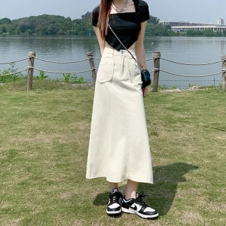 Light Denim Skirt