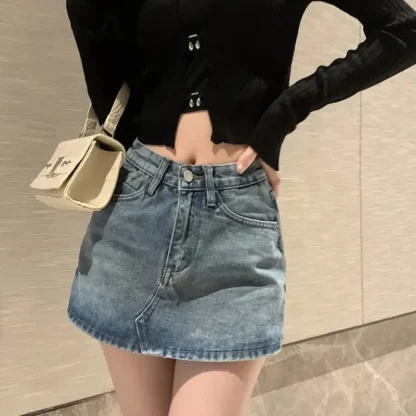 Chic Mini Comfy Denim Skirt
