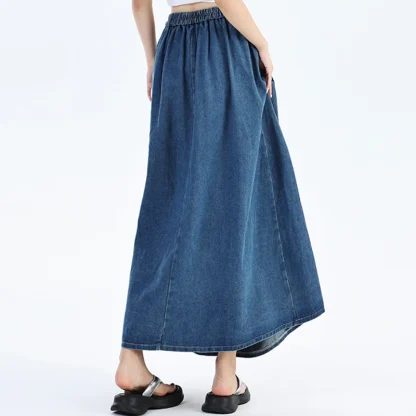 High-waist Maxi Denim Skirt - Image 5