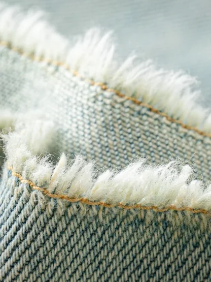 Light Long Fishtail Denim Skirt - Image 4