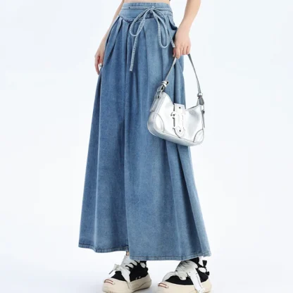 High-waist Maxi Denim Skirt - Image 3