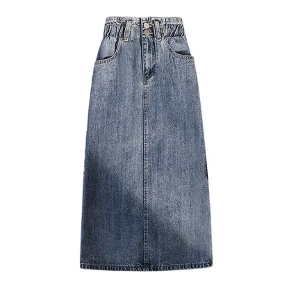 Mid-length Casual Denim Skirt