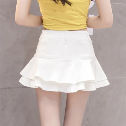 Chic Tiered Ruffle Denim Skirt - Image 10