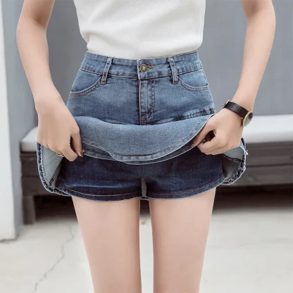 Chic Tiered Ruffle Denim Skirt - Image 4