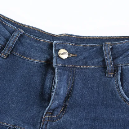 Chic Pleated Mini Denim Skirt - Image 14