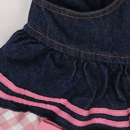 Lolita-style Plaid Denim Skirt - Image 9
