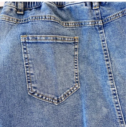 Plus Size Casual Denim Skirt - Image 8
