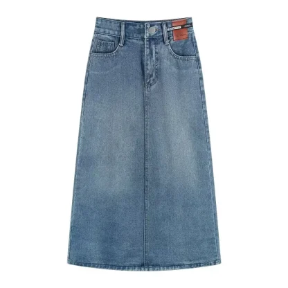 Trendy Straight Denim Skirt - Image 15