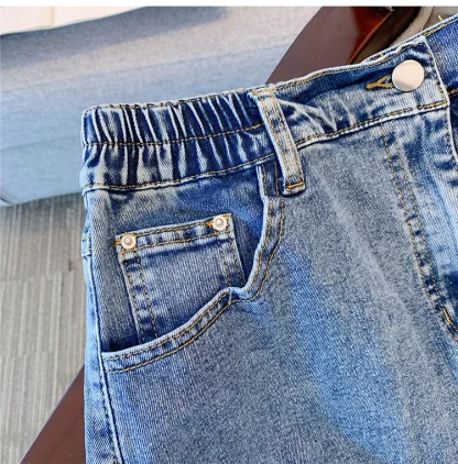 Plus Size Casual Denim Skirt - Image 9