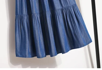 Soft Tiered Casual Denim Skirt - Image 5