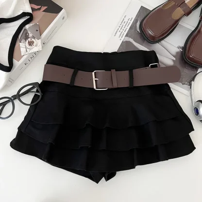 Tiered Ruffle Mini Denim Skirts - Image 13