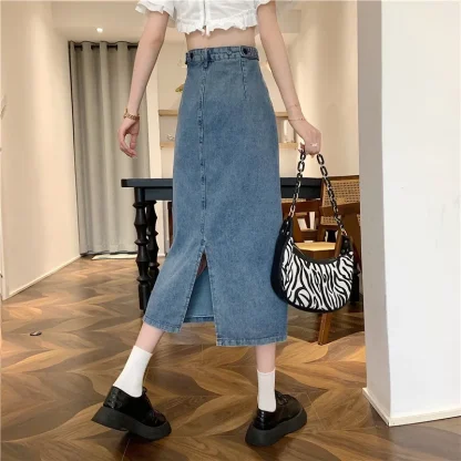 Casual High-waist Denim Skirts - Image 4