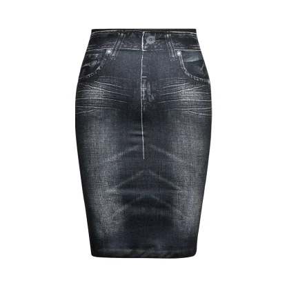 Strechable Mini Denim Skirt - Image 6