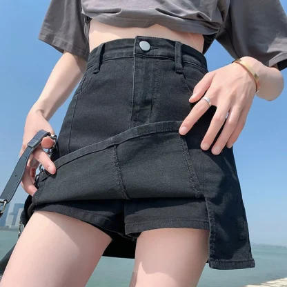 Sexy Split Mini Denim Skirt - Image 6