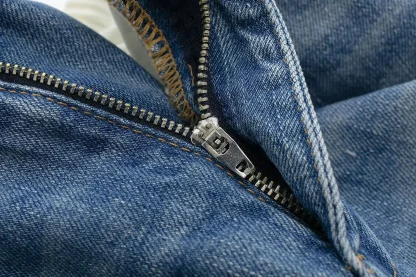 Retro Mini Drawstring Denim Skirt - Image 5