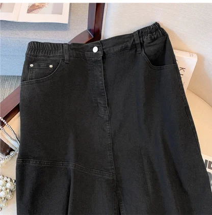 Plus Size Casual Denim Skirt - Image 11