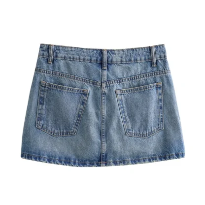 Casual Chic Mini Denim Skirt - Image 4