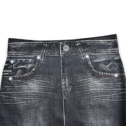 Strechable Mini Denim Skirt - Image 5