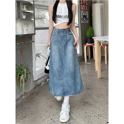 Trendy Straight Denim Skirt - Image 2