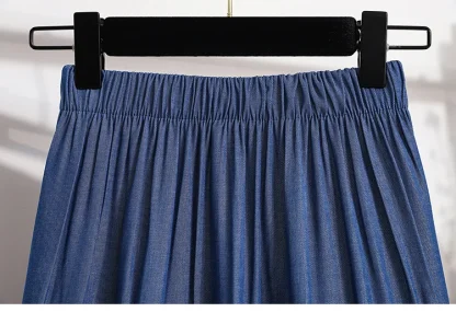 Soft Tiered Casual Denim Skirt - Image 6