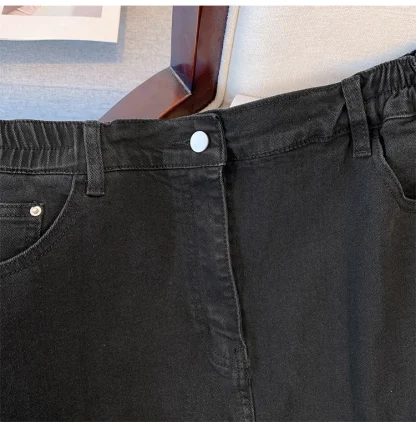 Plus Size Casual Denim Skirt - Image 12