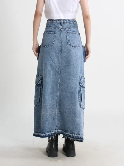 Cargo High-waist Denim Skirt - Image 6