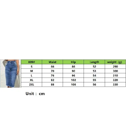 Knee Length Casual Denim Skirt - Image 6